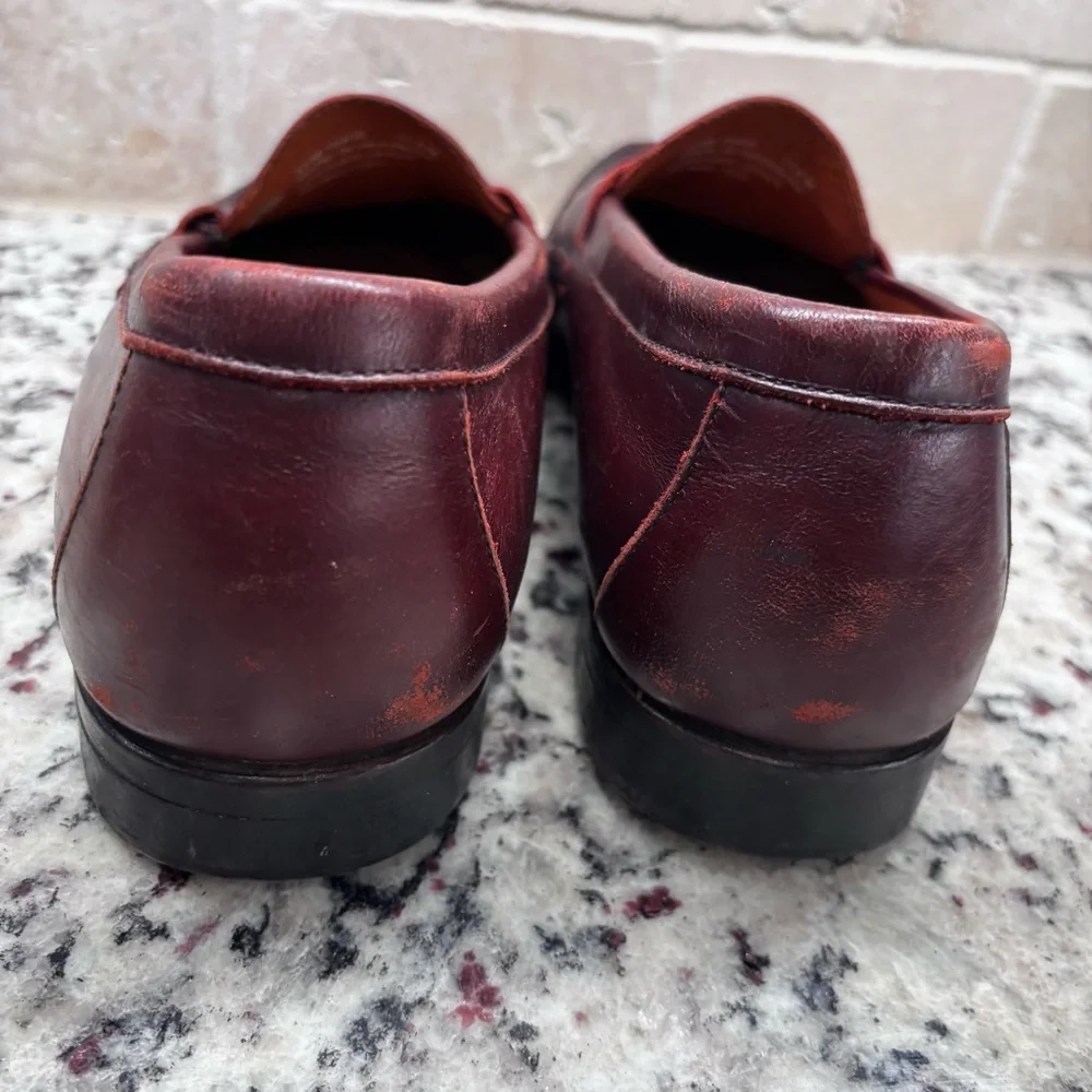 Men's Burgundy‎ Loafers with Tassels